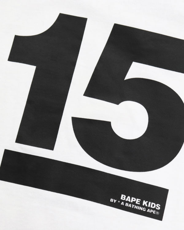 Bape BK15th Anniversary Ape Head Tricko Detske Biele | SK-5438