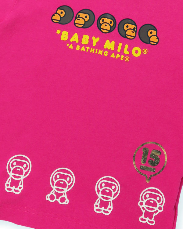 Bape BK15th Anniversary Milo Tricko Detske Ruzove | SK-0145