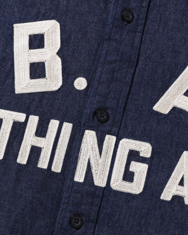 Bape B.A Loose Fit Denim Kosele Panske Modre | SK-2814