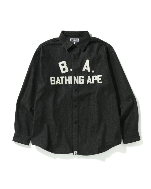 Bape B.A Loose Fit Denim Kosele Panske Čierne | SK-0859