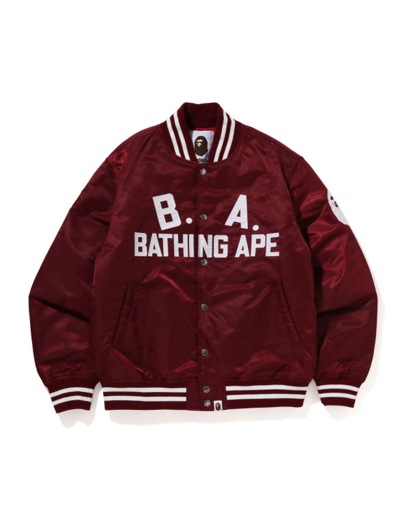 Bape B.A Nylon Varsity Bundy Panske Bordove | SK-8296