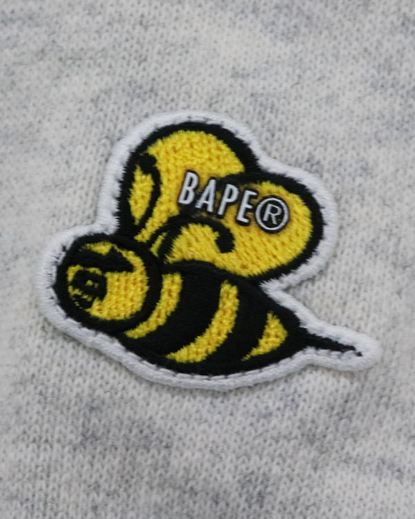 Bape Badge Motif Loose Fit Pullover Mikiny S Kapucňou Panske Siva | SK-1609