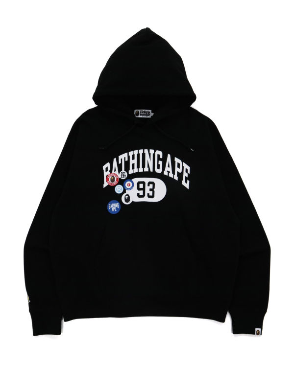 Bape Badge Motif Loose Fit Pullover Mikiny S Kapucňou Panske Čierne | SK-5320