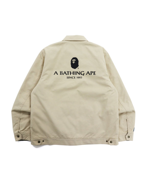 Bape Badge Motif Zip Blouson Bundy Panske Béžové | SK-1780