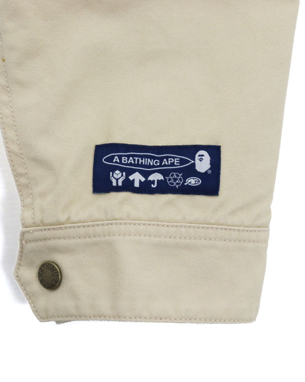 Bape Badge Motif Zip Blouson Bundy Panske Béžové | SK-1780