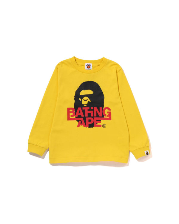Bape Bathing Ape Ape Head L/S Tricko Detske Žlté | SK-9468