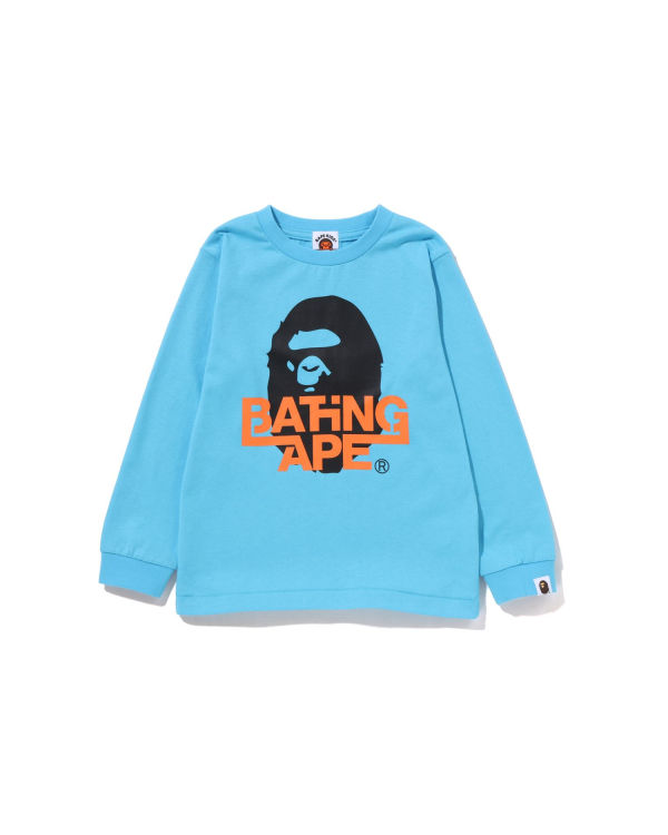 Bape Bathing Ape Ape Head L/S Tricko Detske Modre | SK-9536