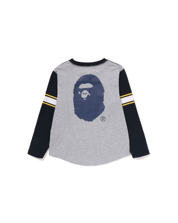 Bape Bathing Ape Football L/S Tricko Detske Siva | SK-0784
