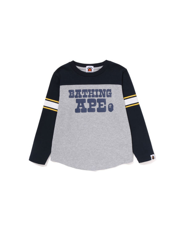 Bape Bathing Ape Football L/S Tricko Detske Siva | SK-0784