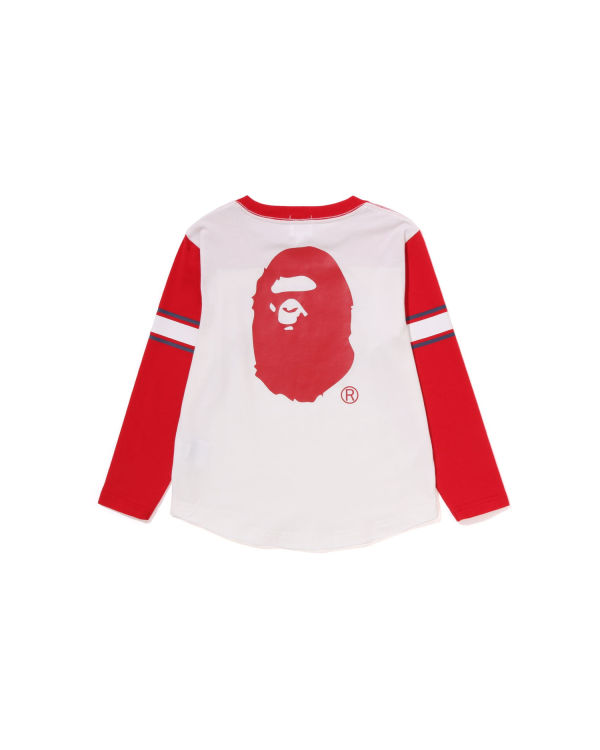 Bape Bathing Ape Football L/S Tricko Detske Biele | SK-2083