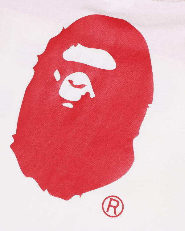 Bape Bathing Ape Football L/S Tricko Detske Biele | SK-2083