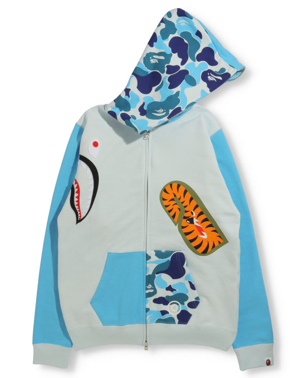Bape Big ABC Camo Multi Shark Full Zip Mikiny S Kapucňou Damske Modre | SK-1248