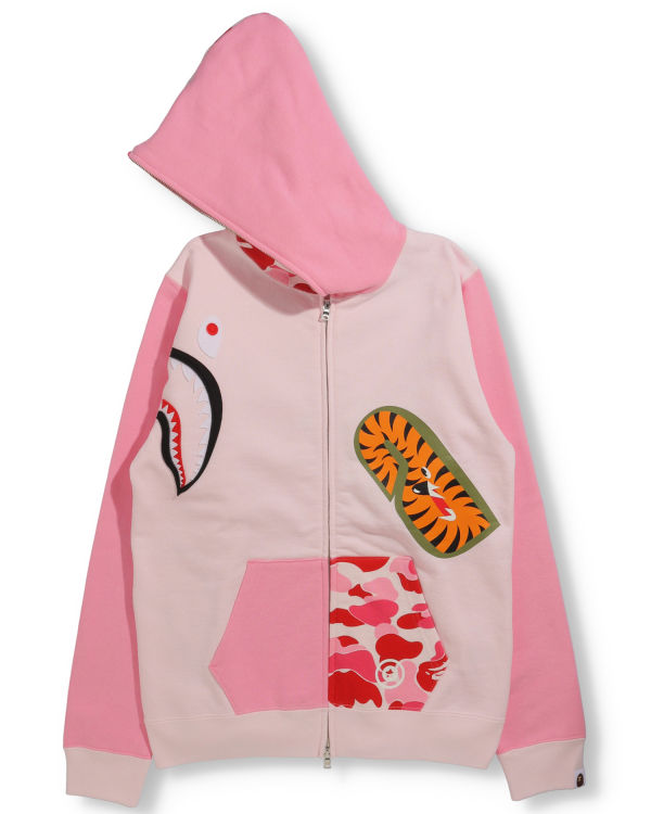 Bape Big ABC Camo Multi Shark Full Zip Mikiny S Kapucňou Damske Ruzove | SK-2759