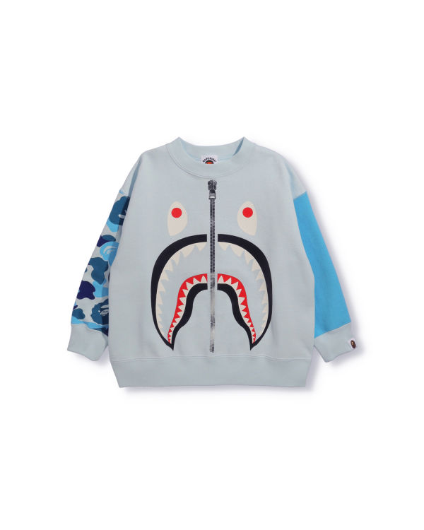 Bape Big ABC Camo Shark Oversized Crew Neck Mikiny Detske Modre | SK-0561