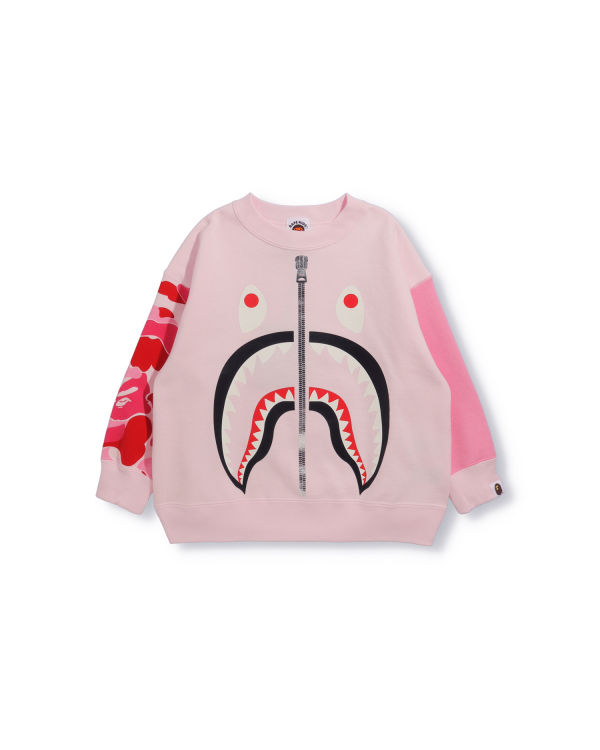 Bape Big ABC Camo Shark Oversized Crew Neck Mikiny Detske Ruzove | SK-2419