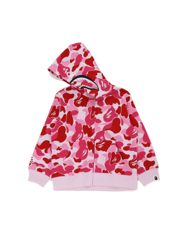 Bape Big ABC Camo Shark Zip Mikiny S Kapucňou Detske Ruzove | SK-2543