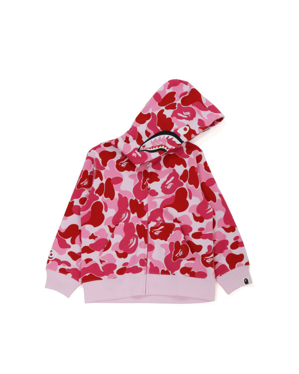 Bape Big ABC Camo Shark Zip Mikiny S Kapucňou Detske Ruzove | SK-2543