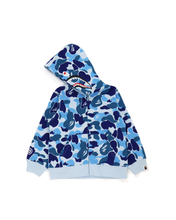 Bape Big ABC Camo Shark Zip Mikiny S Kapucňou Detske Modre | SK-8197