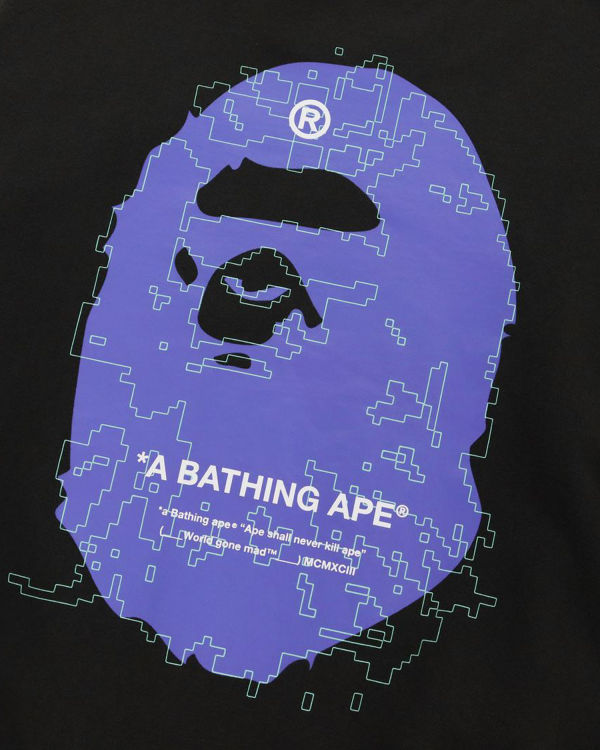 Bape Big Ape Head Digitálny Mosaic Mikiny Panske Tmavo Siva | SK-0138