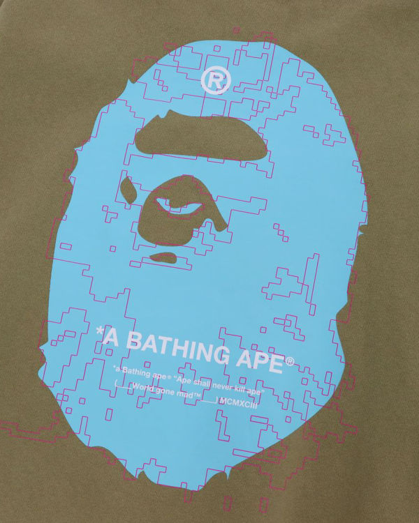 Bape Big Ape Head Digitálny Mosaic Mikiny Panske Siva Hnede | SK-6023