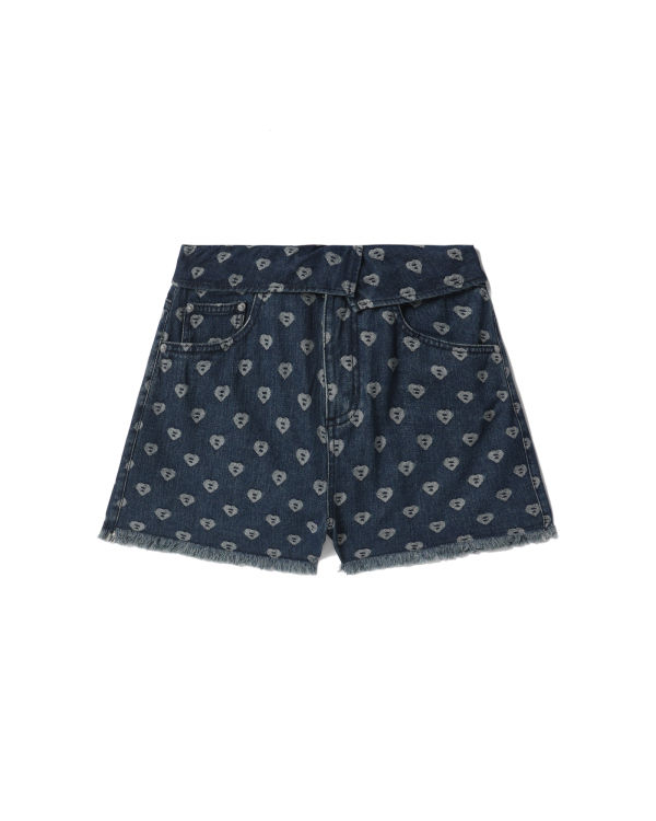 Bape Bite flip pattern denim Sortky Damske Modre | SK-2394