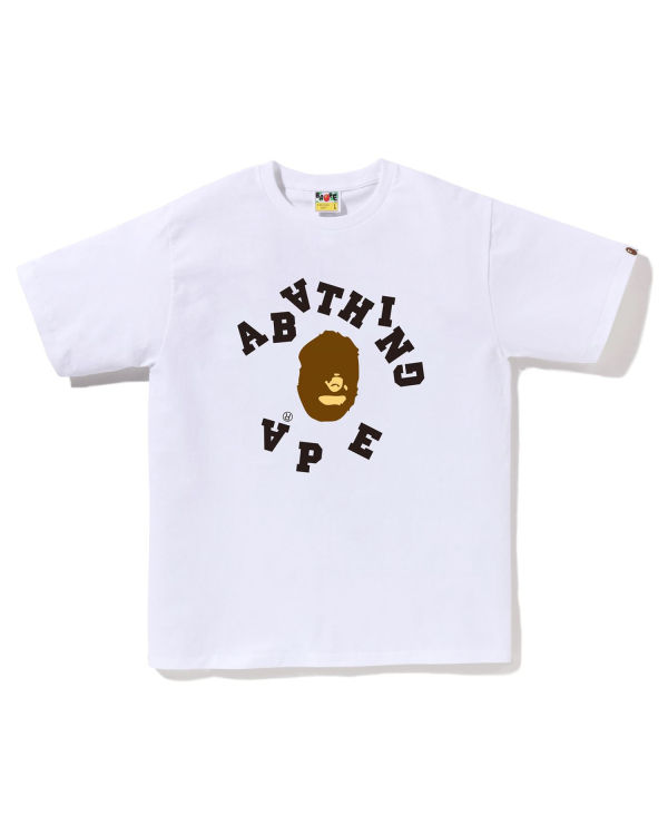 Bape Broken College Tricko Panske Biele | SK-5902