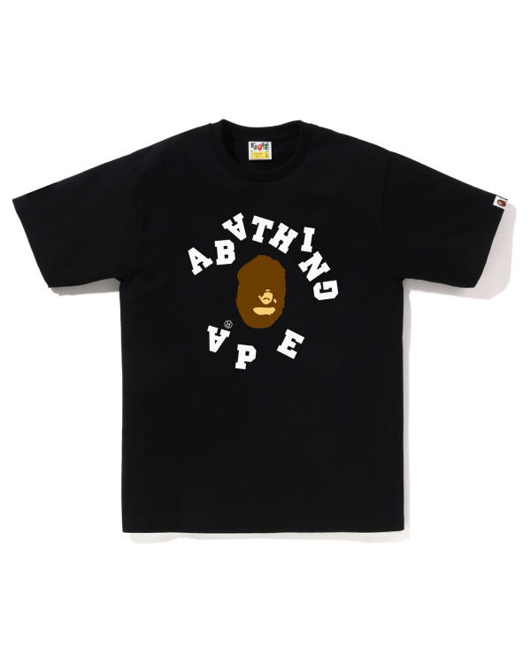 Bape Broken College Tricko Panske Čierne | SK-4826