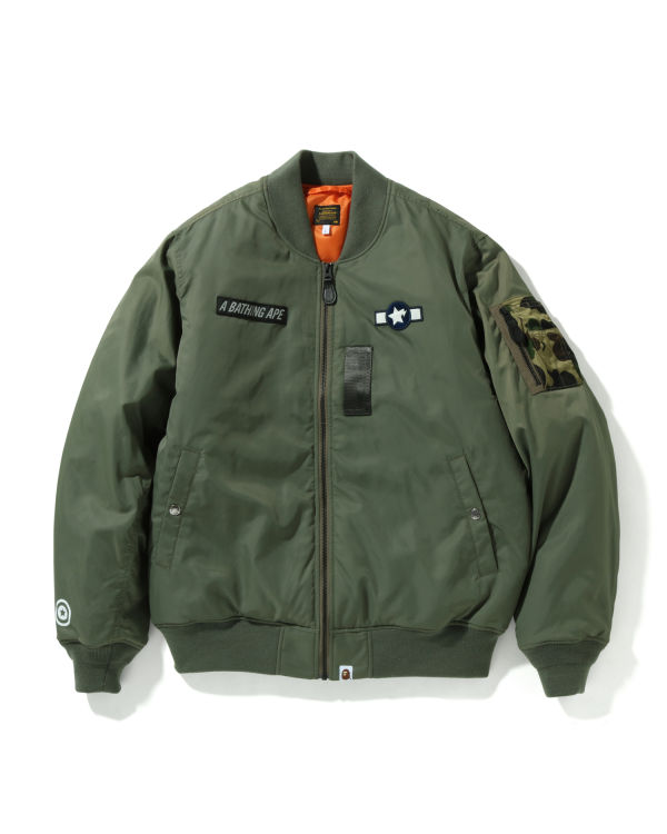 Bape Busy Shark Loose Fit MA-1 Kabáty Panske Svetlo Zelene | SK-4521