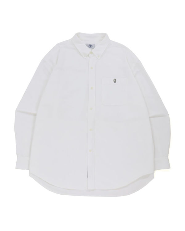 Bape Chambray Loose Fit Kosele Panske Biele | SK-1856