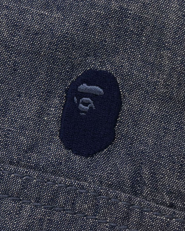 Bape Chambray Loose Fit Kosele Panske Modre | SK-5930