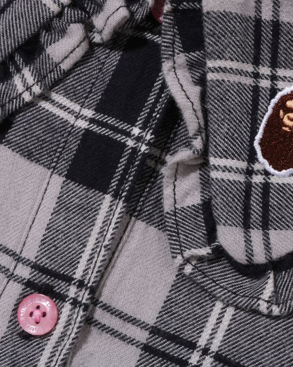 Bape Check Big Collar Onepiece Saty Detske Siva | SK-2174