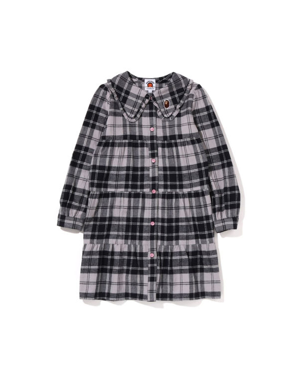 Bape Check Big Collar Onepiece Saty Detske Siva | SK-2174
