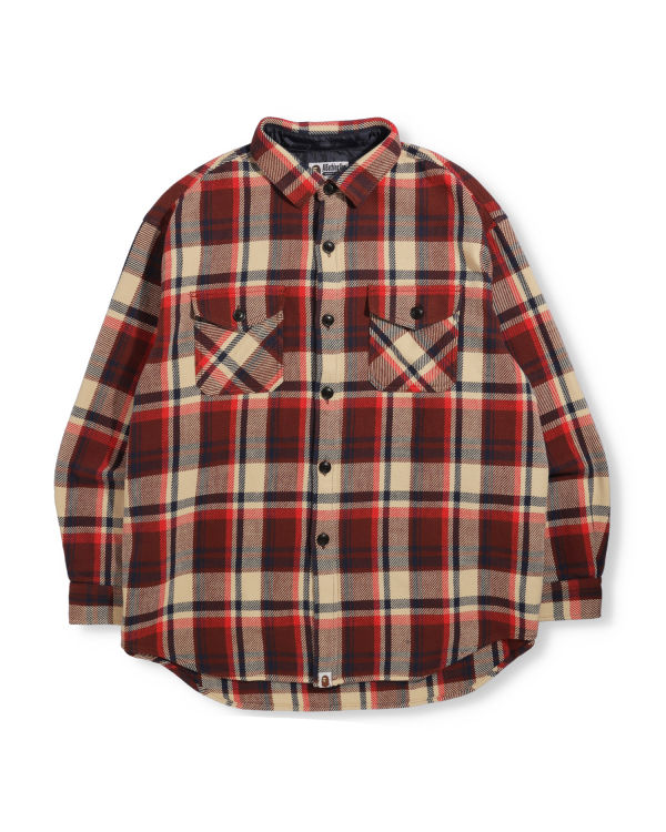 Bape Check Flannel Kosele Panske Svetlo Červené | SK-7296