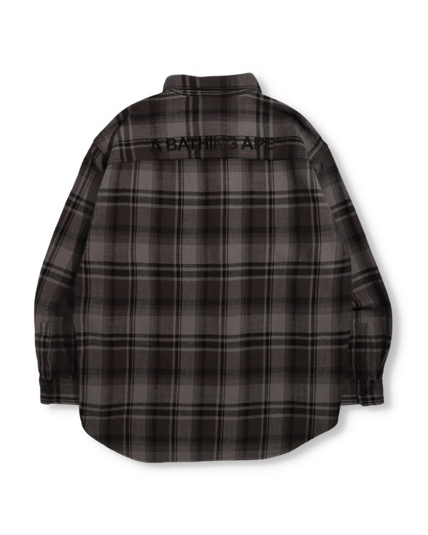 Bape Check Flannel Kosele Panske Čierne | SK-9704