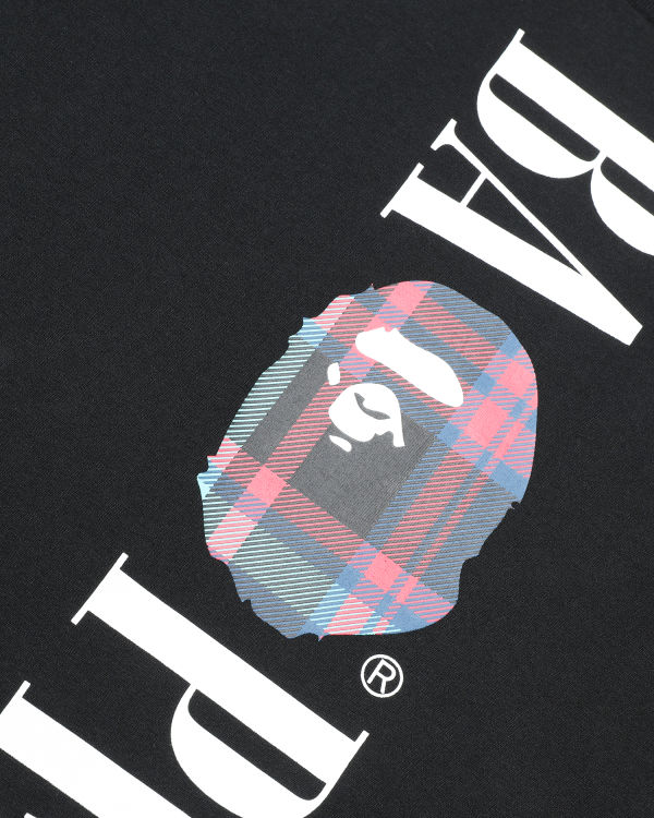 Bape Check Head long sleeve Tricko Panske Námornícka Modrá Modre | SK-6850