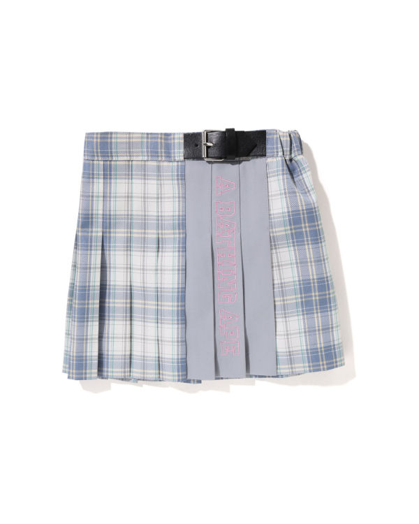 Bape Check Plisované Sukne Detske Modre | SK-9487