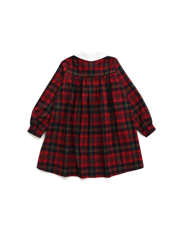 Bape Check Ribbon Onepiece Saty Detske Svetlo Červené | SK-4039