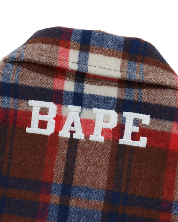 Bape Check Zip CPO Bundy Panske Svetlo Červené | SK-0216
