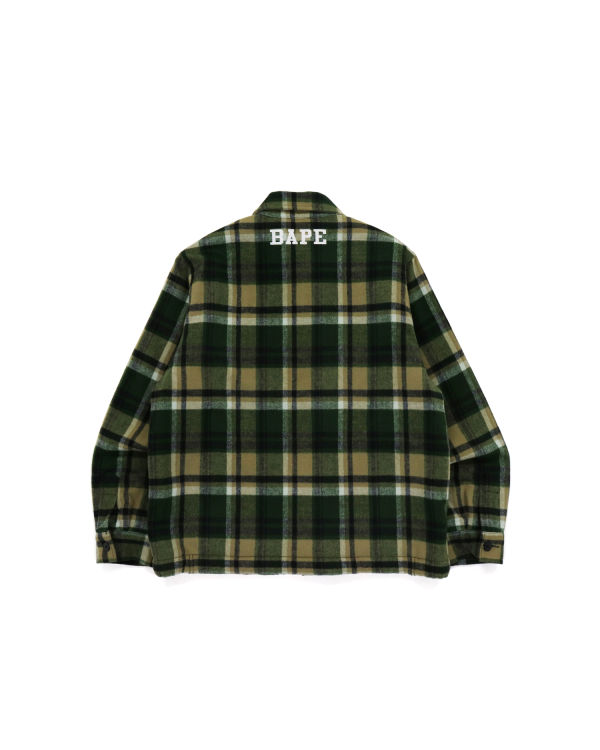Bape Check Zip CPO Bundy Panske Zelene | SK-9304
