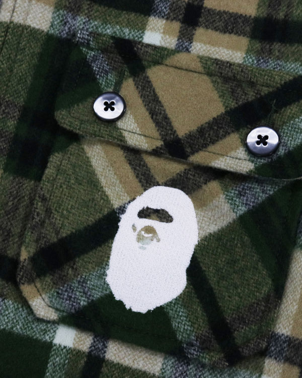 Bape Check Zip CPO Bundy Panske Zelene | SK-9304