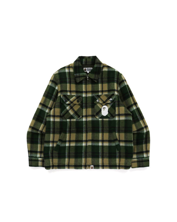 Bape Check Zip CPO Bundy Panske Zelene | SK-9304