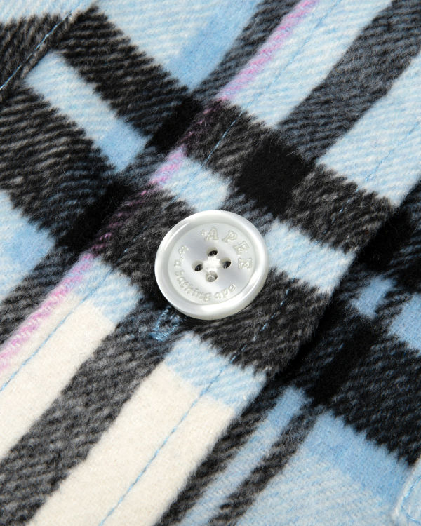 Bape Checked Kosele Damske Modre | SK-9734