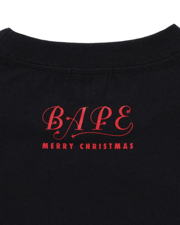 Bape Christmas Ape Head Tricko Detske Čierne | SK-7620