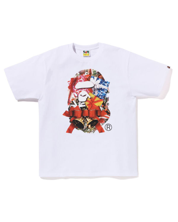Bape Christmas Ape Head Tricko Panske Biele | SK-0625