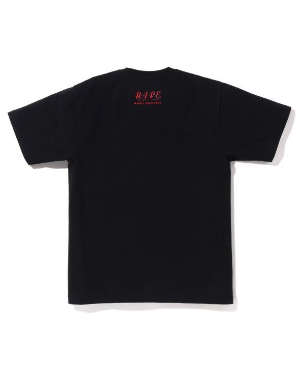 Bape Christmas Ape Head Tricko Panske Čierne | SK-6542