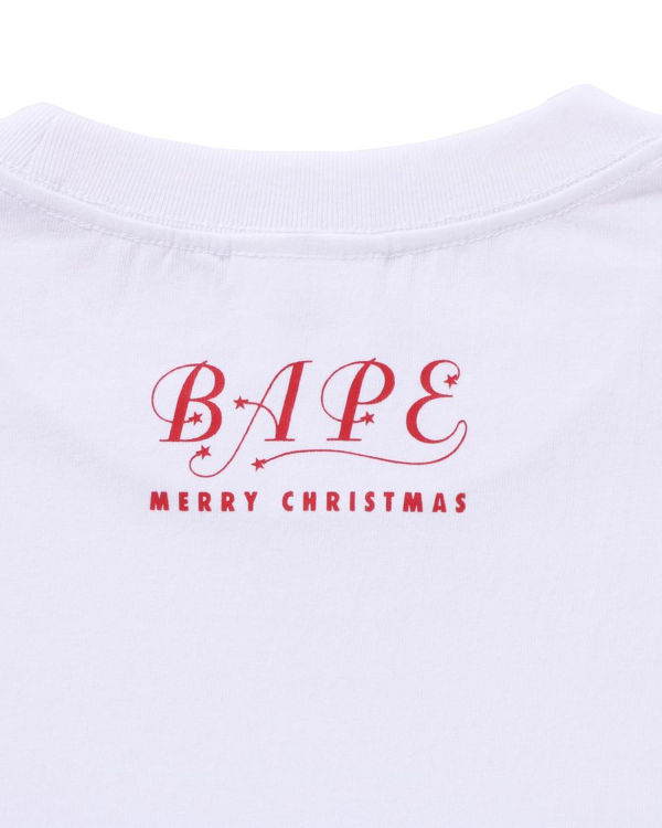 Bape Christmas Busy With Pracovná Tricko Panske Biele | SK-3128