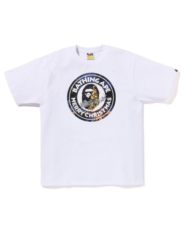 Bape Christmas Busy With Pracovná Tricko Panske Biele | SK-3128