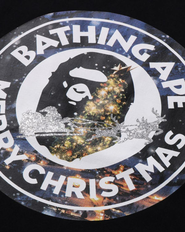 Bape Christmas Busy With Pracovná Tricko Panske Čierne | SK-5382