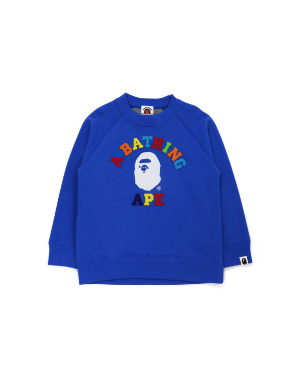 Bape College Applique Quilting Mikiny Detske Modre | SK-3790