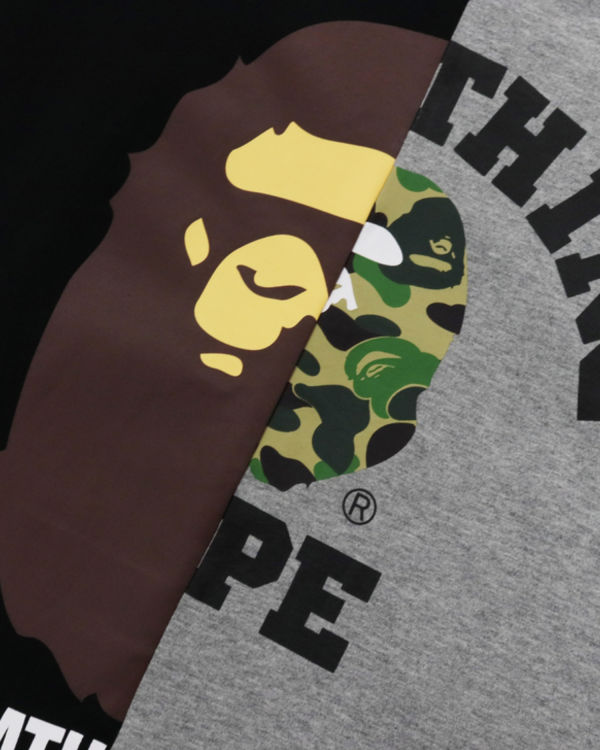 Bape College & By Bathing Relax Fit Tricko Panske Čierne | SK-4607